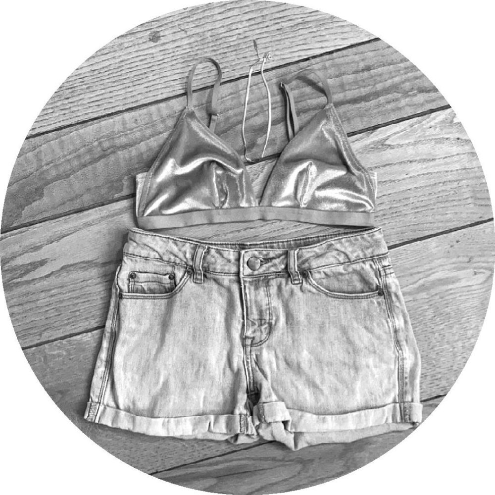 Summer Shorts and Velvet Bra - 2 item